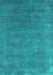 Machine Washable Abstract Turquoise Contemporary Area Rugs, wshcon2337turq