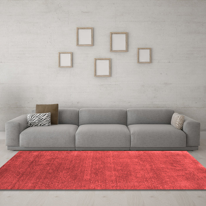 Contemporary Red Washable Rugs