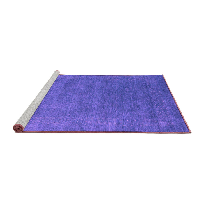 Sideview of Machine Washable Abstract Purple Contemporary Area Rugs, wshcon2337pur