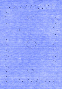 Abstract Blue Contemporary Rug, con2338blu