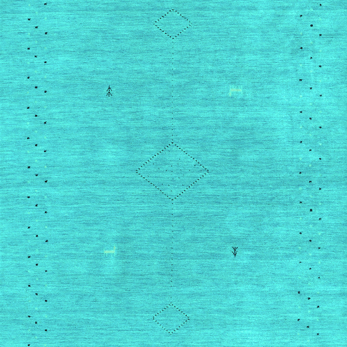 Machine Washable Abstract Turquoise Contemporary Area Rugs, wshcon2338turq