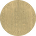 Round Abstract Brown Contemporary Rug, con2338brn