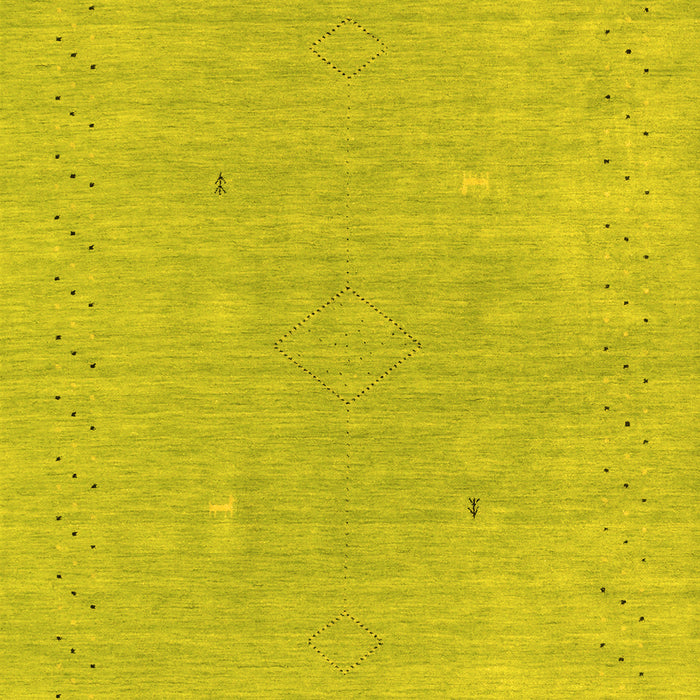 Machine Washable Abstract Yellow Contemporary Rug, wshcon2338yw