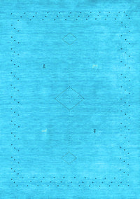 Abstract Light Blue Contemporary Rug, con2338lblu