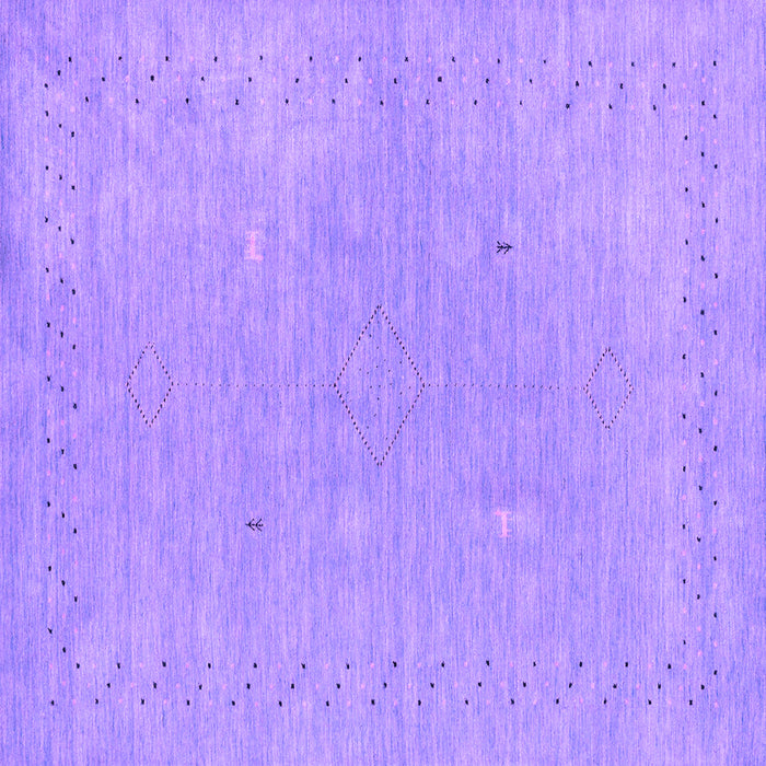 Square Abstract Purple Contemporary Rug, con2338pur