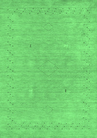 Abstract Emerald Green Contemporary Rug, con2338emgrn