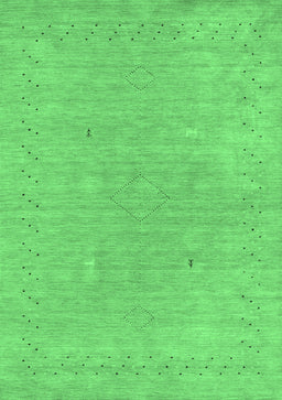Abstract Emerald Green Contemporary Rug, con2338emgrn