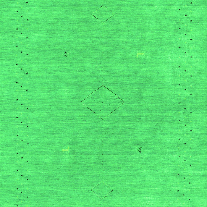 Serging Thickness of Machine Washable Abstract Green Contemporary Area Rugs, wshcon2338grn