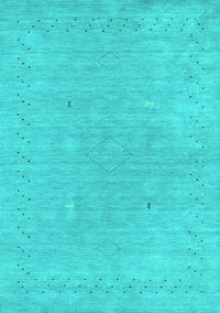 Abstract Turquoise Contemporary Rug, con2338turq