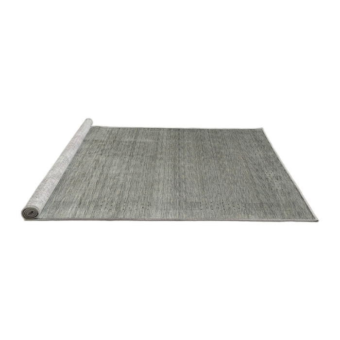 Serging Thickness of Machine Washable Contemporary Dark Gray Rug, wshcon2339