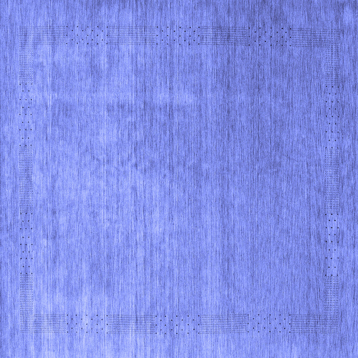 Square Machine Washable Abstract Blue Contemporary Rug, wshcon2339blu