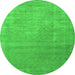 Machine Washable Abstract Green Contemporary Area Rugs, wshcon2339grn