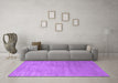 Machine Washable Abstract Purple Contemporary Area Rugs in a Living Room, wshcon2339pur