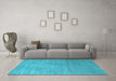 Machine Washable Abstract Light Blue Contemporary Rug in a Living Room, wshcon2339lblu