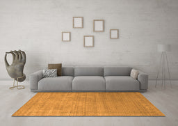 Machine Washable Abstract Orange Contemporary Area Rugs in a Living Room, wshcon2339org