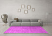 Machine Washable Abstract Pink Contemporary Rug in a Living Room, wshcon2339pnk