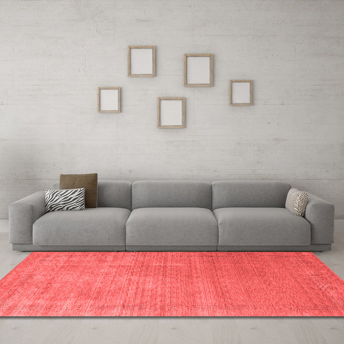 Contemporary Red Washable Rugs