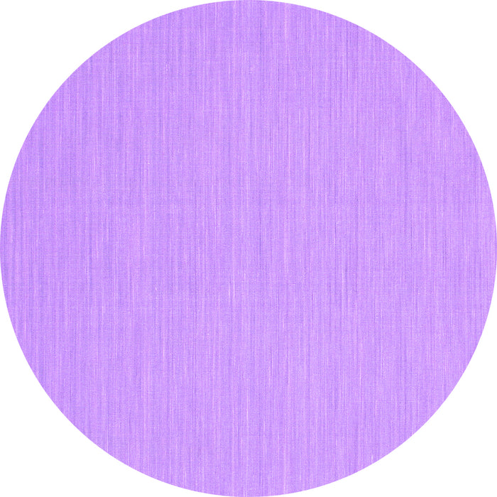 Round Abstract Purple Contemporary Rug, con233pur