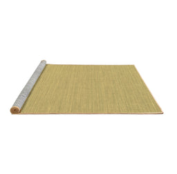 Sideview of Machine Washable Abstract Brown Contemporary Rug, wshcon233brn