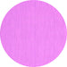 Round Machine Washable Abstract Pink Contemporary Rug, wshcon233pnk