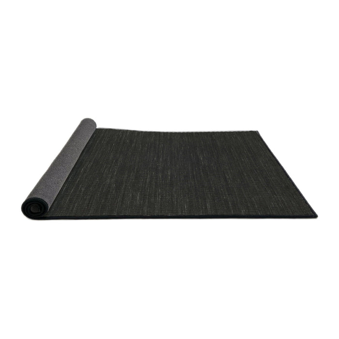Thickness of Contemporary Charcoal Black Modern Rug, con234