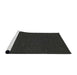 Serging Thickness of Machine Washable Contemporary Charcoal Black Rug, wshcon234