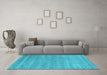 Machine Washable Abstract Light Blue Contemporary Rug in a Living Room, wshcon2340lblu