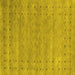 Square Abstract Yellow Contemporary Rug, con2340yw