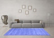 Machine Washable Abstract Blue Contemporary Rug in a Living Room, wshcon2340blu