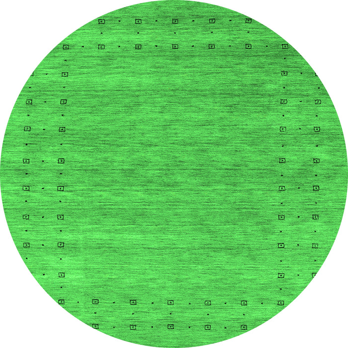 Square Abstract Green Contemporary Rug, con2340grn