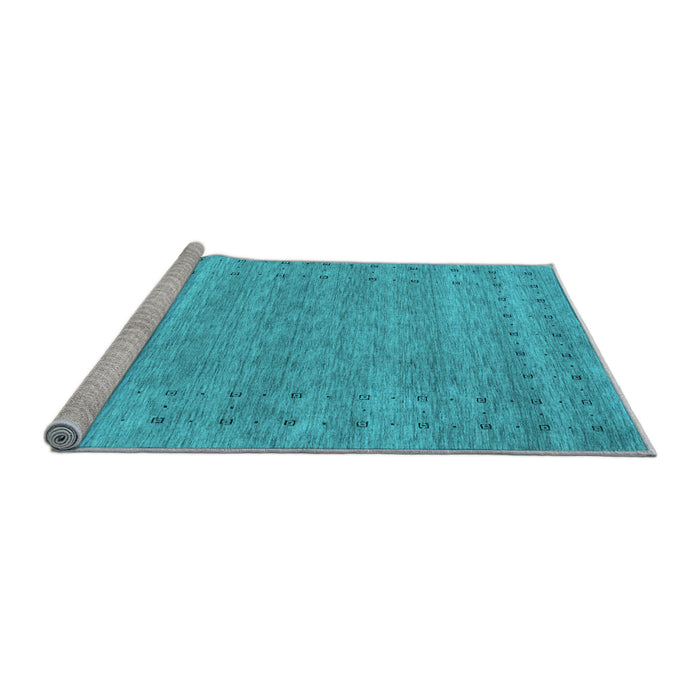 Sideview of Machine Washable Abstract Light Blue Contemporary Rug, wshcon2340lblu