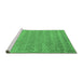 Sideview of Machine Washable Abstract Emerald Green Contemporary Area Rugs, wshcon2340emgrn