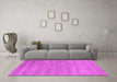 Machine Washable Abstract Pink Contemporary Rug in a Living Room, wshcon2340pnk