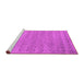 Sideview of Machine Washable Abstract Pink Contemporary Rug, wshcon2340pnk