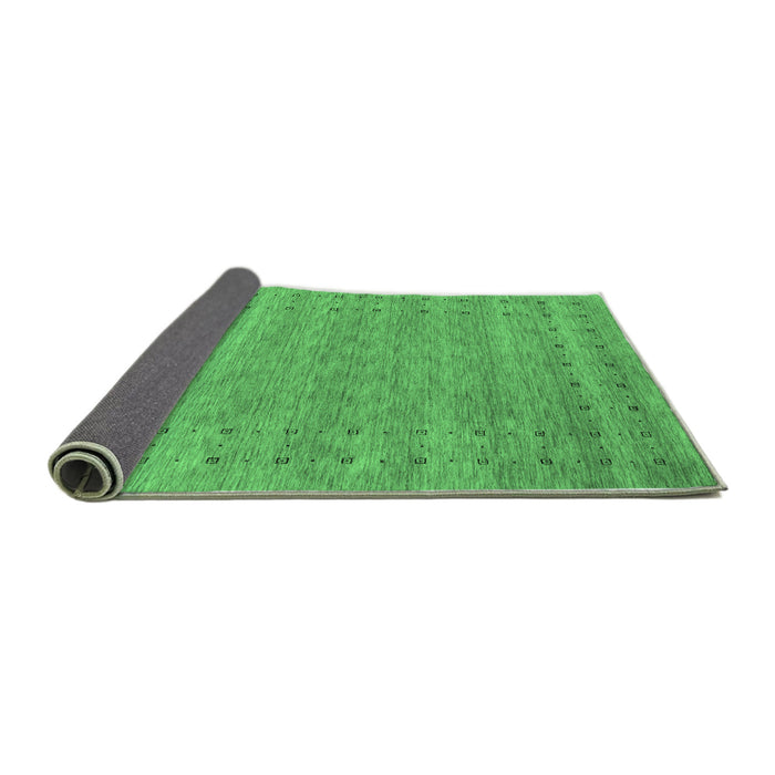 Sideview of Abstract Emerald Green Contemporary Rug, con2340emgrn