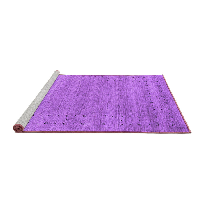 Sideview of Machine Washable Abstract Purple Contemporary Area Rugs, wshcon2340pur