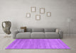 Machine Washable Abstract Purple Contemporary Area Rugs in a Living Room, wshcon2340pur