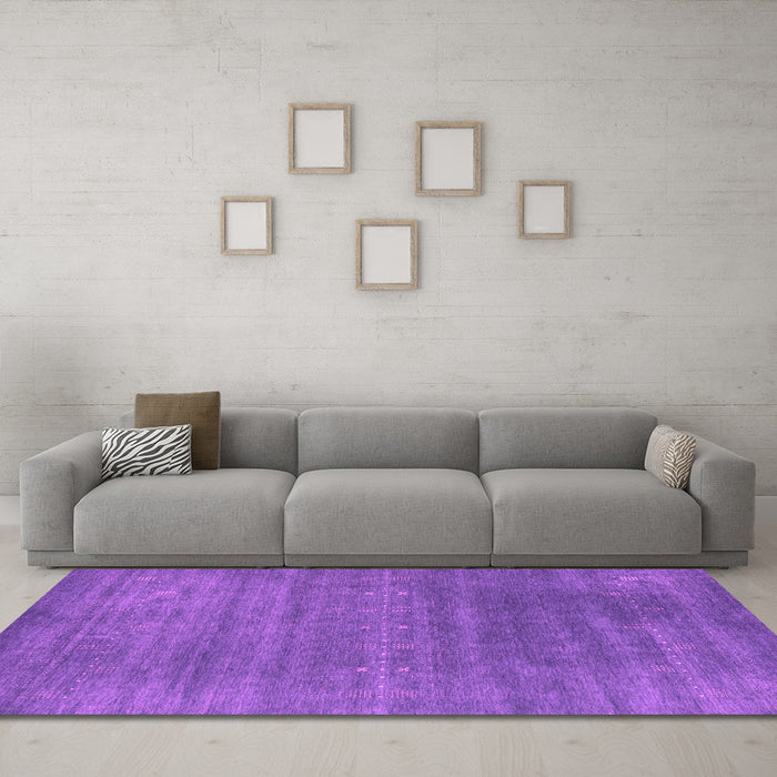 Machine Washable Abstract Pink Contemporary Rug in a Living Room, wshcon2341pnk