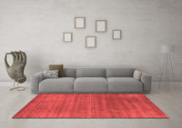 Machine Washable Abstract Red Contemporary Rug, wshcon2341red