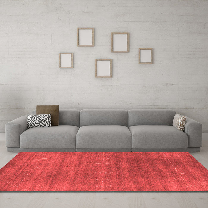 Contemporary Red Washable Rugs