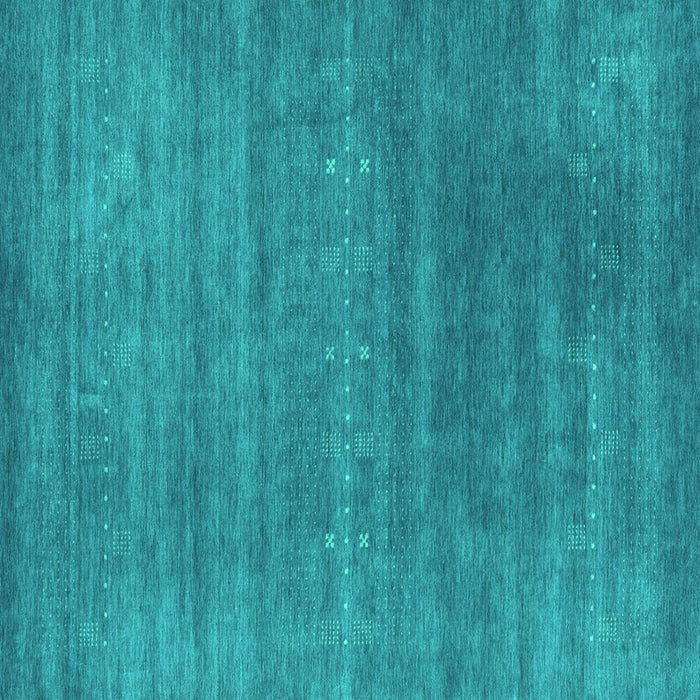 Square Abstract Turquoise Contemporary Rug, con2341turq
