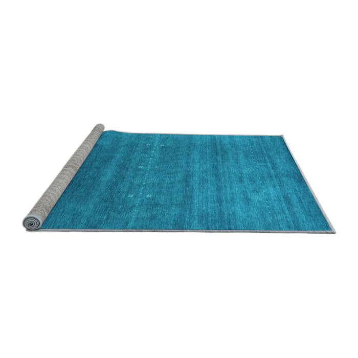 Sideview of Machine Washable Abstract Light Blue Contemporary Rug, wshcon2341lblu