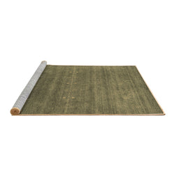 Sideview of Machine Washable Abstract Brown Contemporary Rug, wshcon2341brn