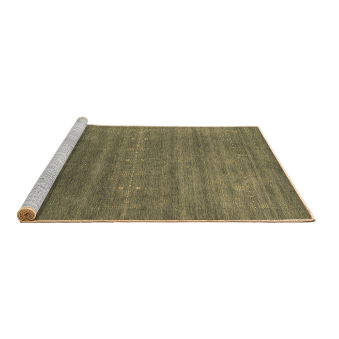 Sideview of Machine Washable Abstract Brown Contemporary Rug, wshcon2341brn