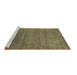 Sideview of Machine Washable Abstract Brown Contemporary Rug, wshcon2341brn