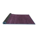 Sideview of Abstract Blue Contemporary Rug, con2342blu