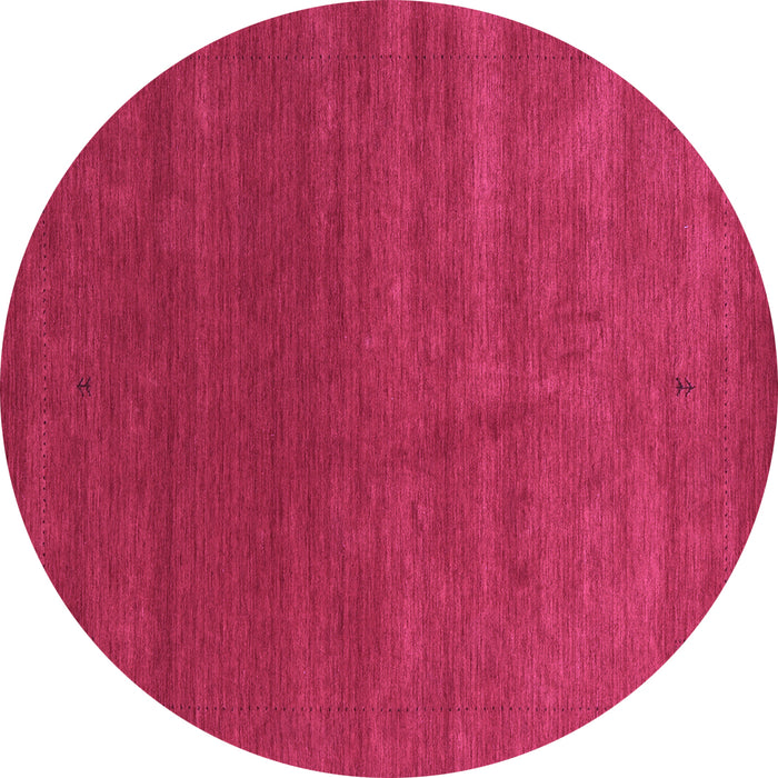 Round Abstract Purple Contemporary Rug, con2342pur