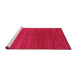 Sideview of Machine Washable Abstract Pink Contemporary Rug, wshcon2342pnk