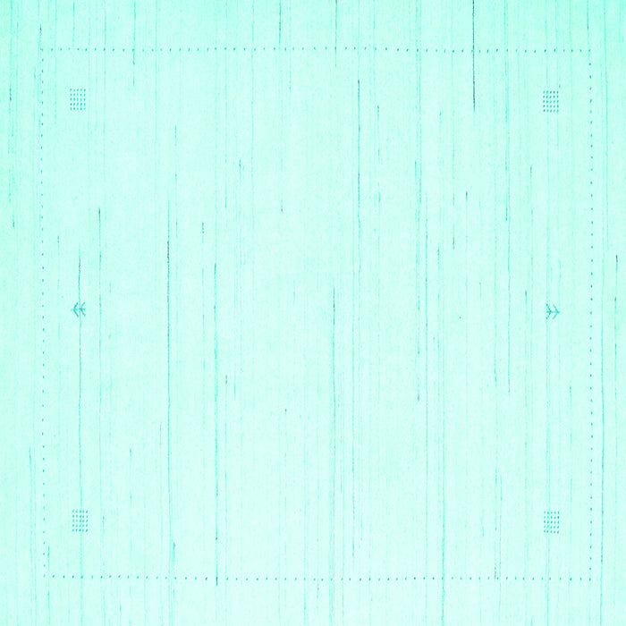 Square Solid Turquoise Modern Rug, con2343turq