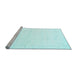 Sideview of Machine Washable Solid Light Blue Modern Rug, wshcon2343lblu